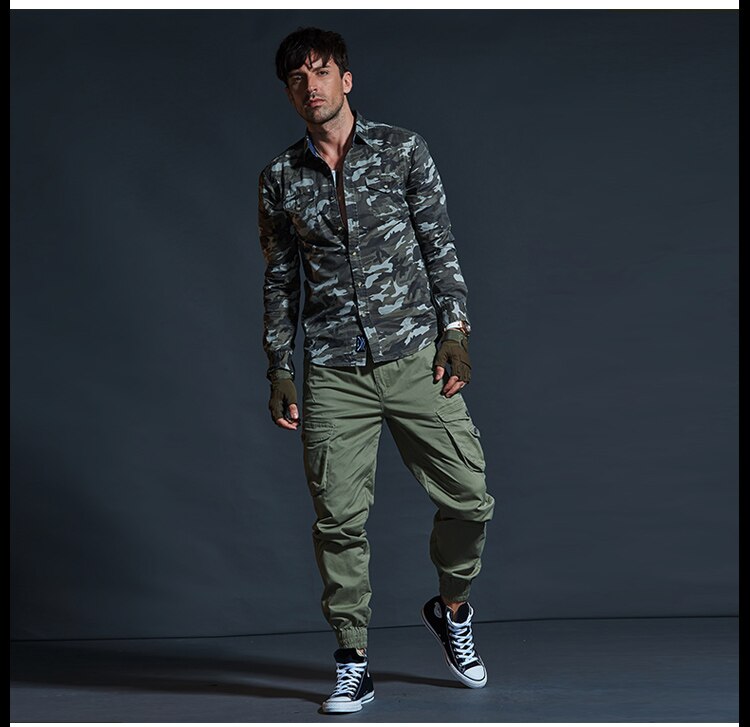 High Quality Khaki Casual Pants Men Military Tactical Joggers Camouflage Cargo Pants Multi-Pocket Fashions Black Army Trousers High Quality Khaki Casual Pants Men Military Tactical Joggers Camouflage Cargo Pants Multi-Pocket Fashions Black Army Trousers