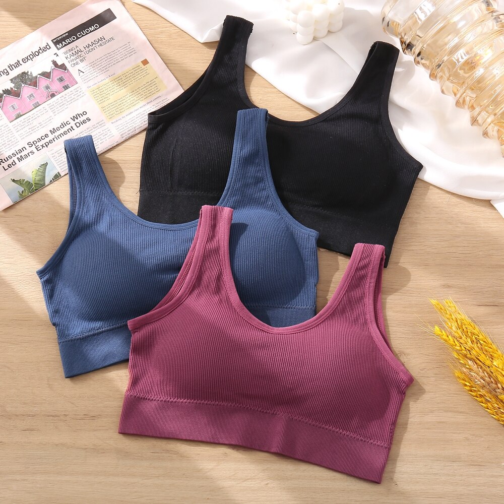 FREE SIPPING Sports Tank Tops Knitted Solid Color JKP4587