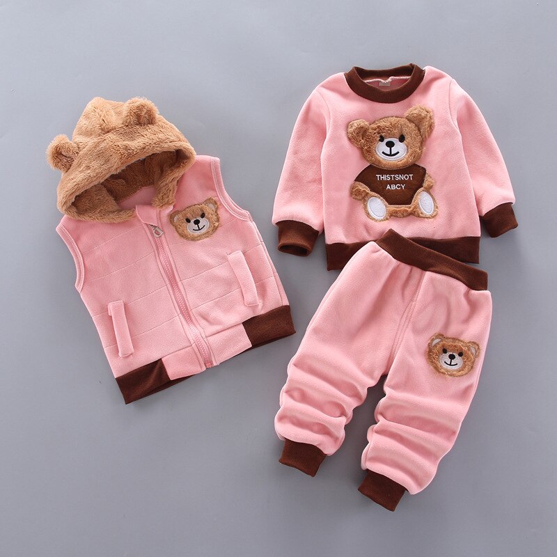 New Born Baby Clothes Autumn Winter Warm Outfits Set JKP4589