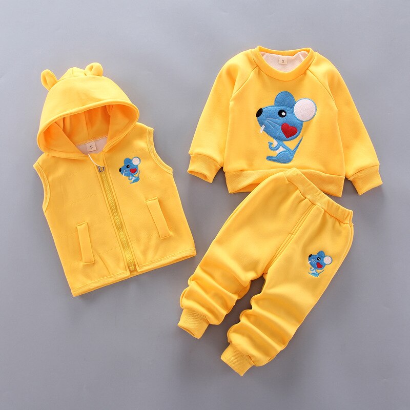 New Born Baby Clothes Autumn Winter Warm Outfits Set JKP4589