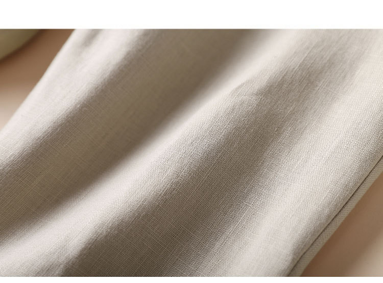 FREE SHIPPING Elegant Linen Trousers Stretchy JKP4591