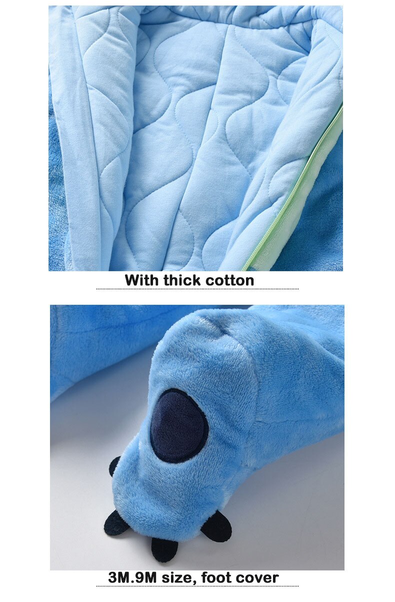 Winter Thicken Baby Girl Boy Onesie Clothes Cute Kawaii Blue Newborn Romper Warm 0-3 years Baby Kid Infant Costume