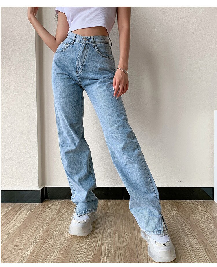 FREE SHIPPING Women 90s Straight Leg Jeans JKP4600
