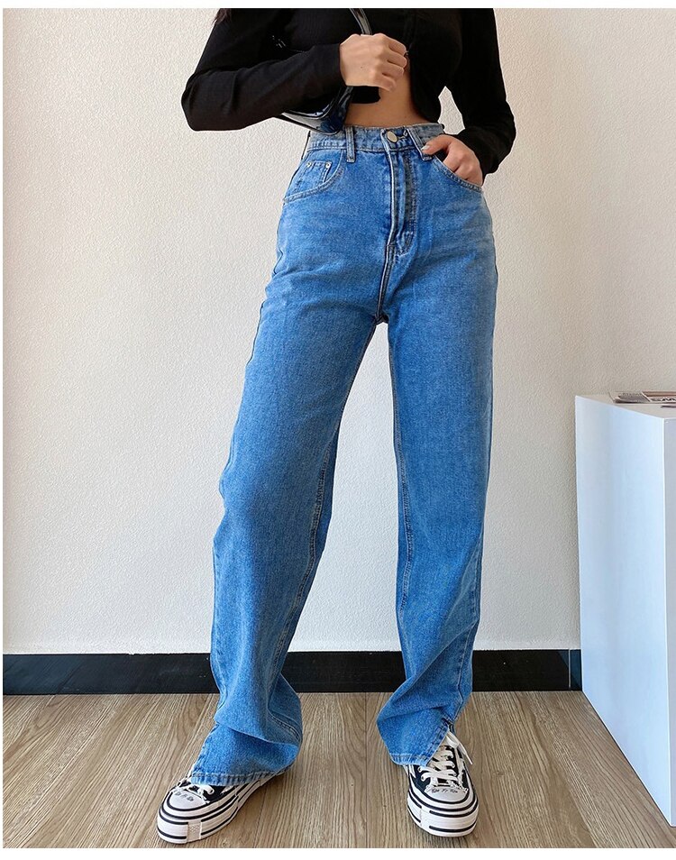 FREE SHIPPING Women 90s Straight Leg Jeans JKP4600 - Allkpop Shop