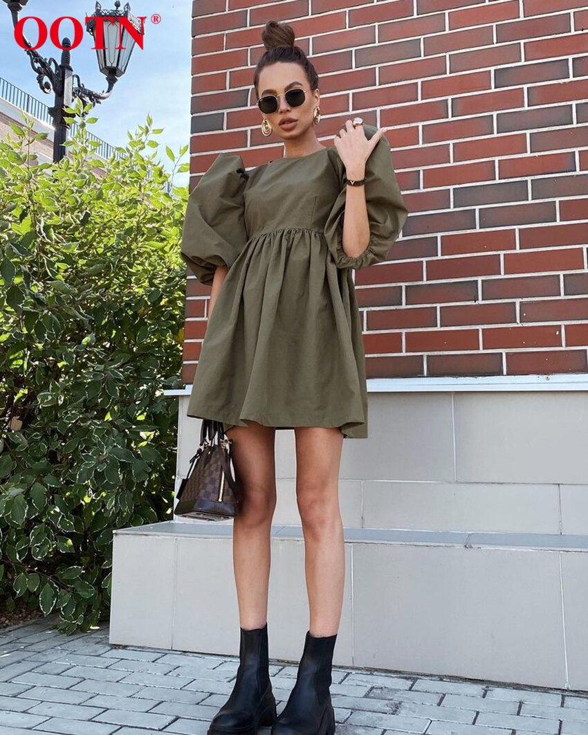 Casual Vintage Lantern Mini Dress JKP4602 Casual Vintage Lantern Mini Dress JKP4602