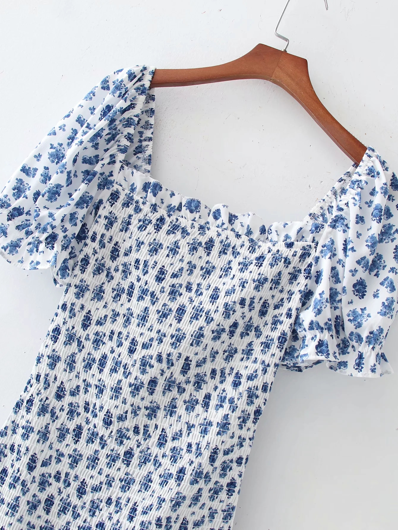 Foridol Floral Print Summer Dress Women Boho Slit Maxi Long Dress Vintage Beach Dress Puff Sleeve A-line Blue Sundress 2021 Foridol Floral Print Summer Dress Women Boho Slit Maxi Long Dress Vintage Beach Dress Puff Sleeve A-line Blue Sundress 2021