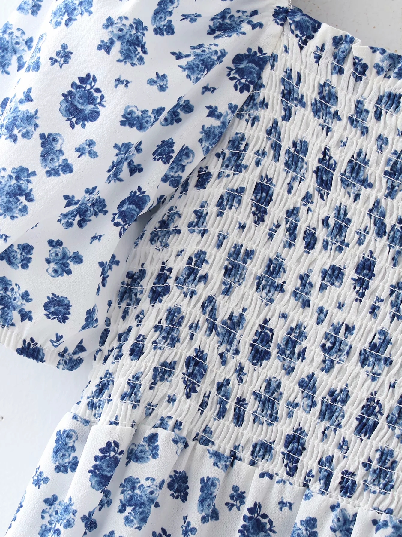 Foridol Floral Print Summer Dress Women Boho Slit Maxi Long Dress Vintage Beach Dress Puff Sleeve A-line Blue Sundress 2021 Foridol Floral Print Summer Dress Women Boho Slit Maxi Long Dress Vintage Beach Dress Puff Sleeve A-line Blue Sundress 2021