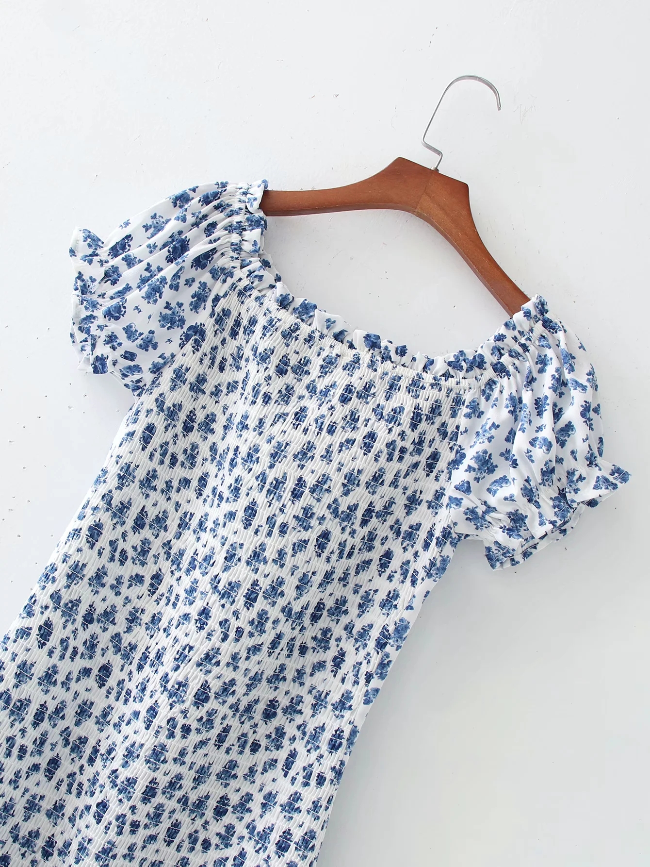 Foridol Floral Print Summer Dress Women Boho Slit Maxi Long Dress Vintage Beach Dress Puff Sleeve A-line Blue Sundress 2021 Foridol Floral Print Summer Dress Women Boho Slit Maxi Long Dress Vintage Beach Dress Puff Sleeve A-line Blue Sundress 2021