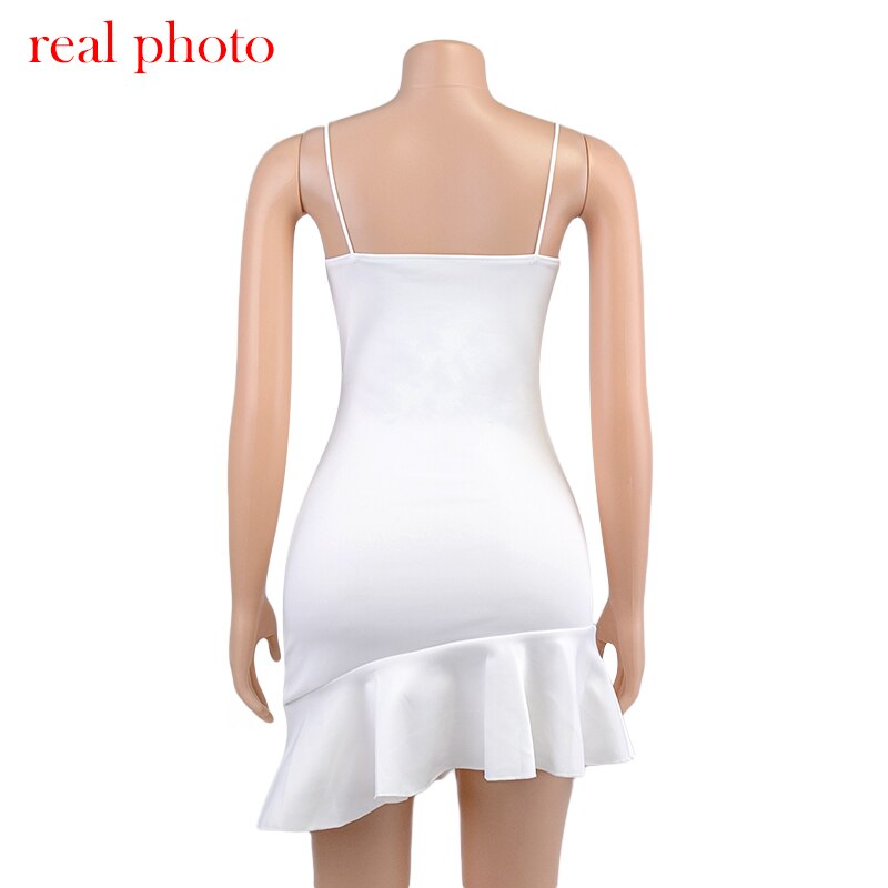 FREE SHIPPING Elegant Ruffles Mini Dress Spaghetti Straps JKP4611