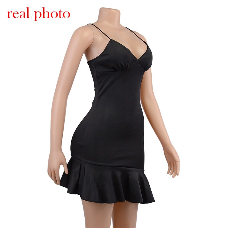 FREE SHIPPING Elegant Ruffles Mini Dress Spaghetti Straps JKP4611
