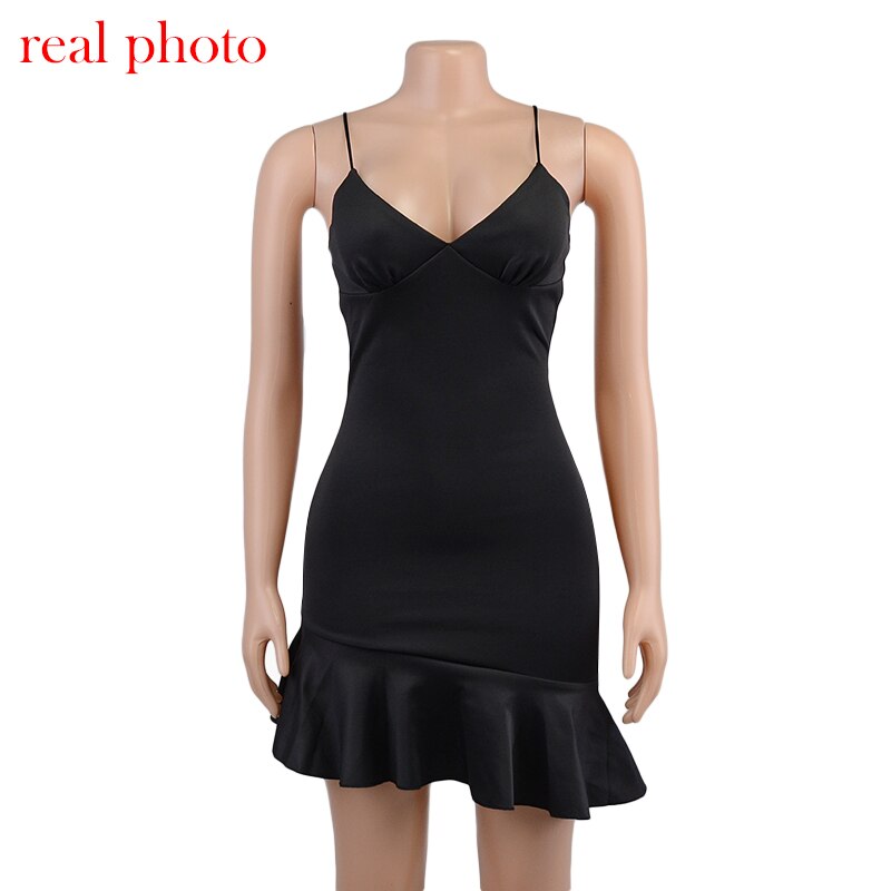 FREE SHIPPING Elegant Ruffles Mini Dress Spaghetti Straps JKP4611