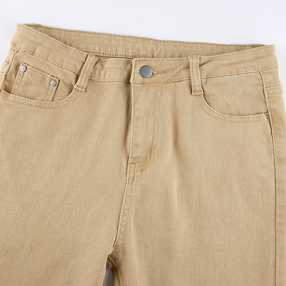 Women's jeans woman high waist Flared Jeans Khaki Black Brown Pants Women's pants for women clothing trouser Jean women trousers