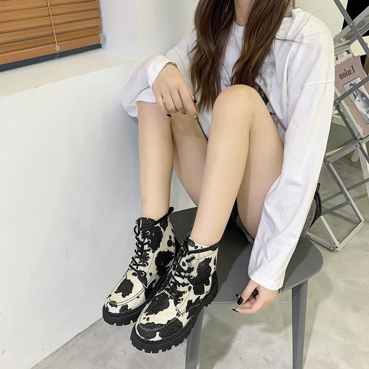 FREE SHIPPINHG Women Motorcycle Boots Cow Pattern JKP4620 FREE SHIPPINHG Women Motorcycle Boots Cow Pattern JKP4620