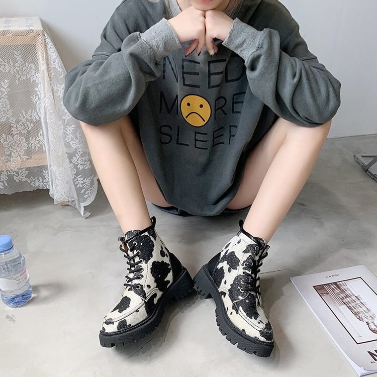 FREE SHIPPINHG Women Motorcycle Boots Cow Pattern JKP4620 FREE SHIPPINHG Women Motorcycle Boots Cow Pattern JKP4620
