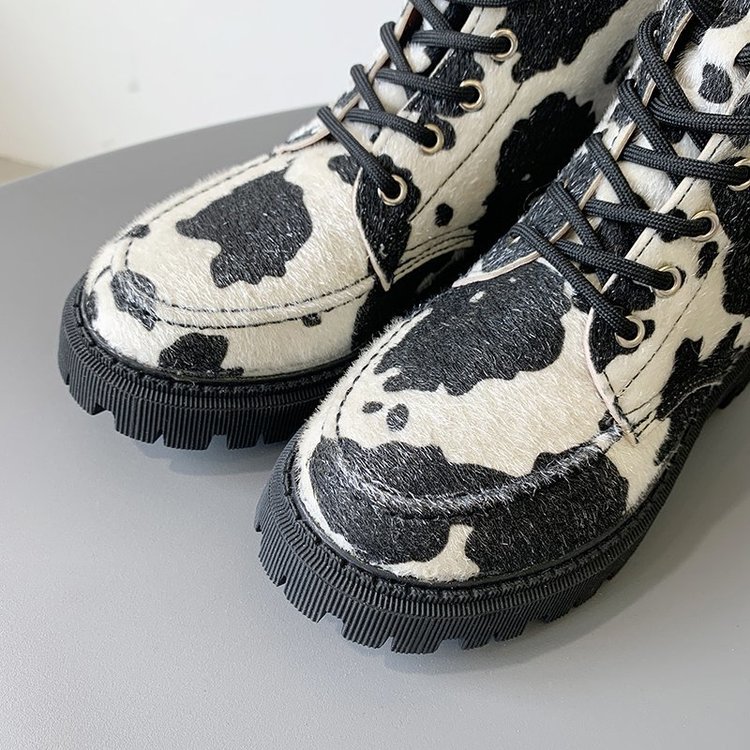 Women Motorcycle Boots Autumn Winter Fashion Solid Color Martin Boots Women High Quality Comfortable Cow pattern Female Boots Women Motorcycle Boots Autumn Winter Fashion Solid Color Martin Boots Women High Quality Comfortable Cow pattern Female Boots