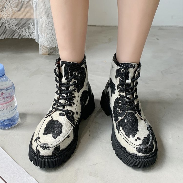 FREE SHIPPINHG Women Motorcycle Boots Cow Pattern JKP4620 FREE SHIPPINHG Women Motorcycle Boots Cow Pattern JKP4620
