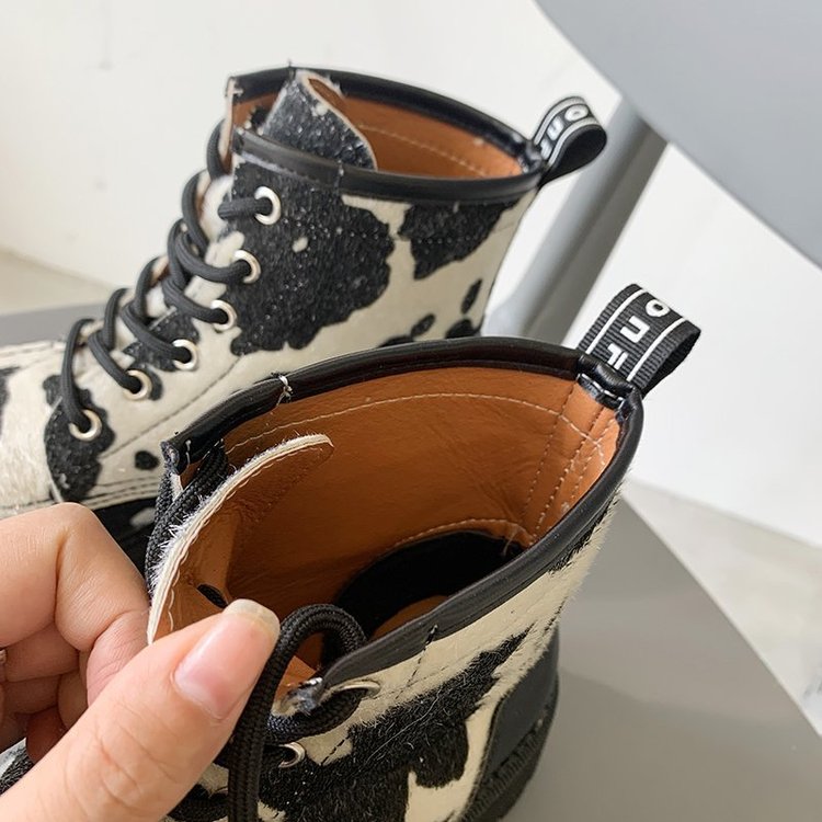 Women Motorcycle Boots Autumn Winter Fashion Solid Color Martin Boots Women High Quality Comfortable Cow pattern Female Boots Women Motorcycle Boots Autumn Winter Fashion Solid Color Martin Boots Women High Quality Comfortable Cow pattern Female Boots