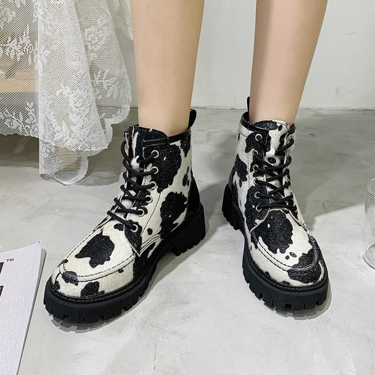 FREE SHIPPINHG Women Motorcycle Boots Cow Pattern JKP4620 FREE SHIPPINHG Women Motorcycle Boots Cow Pattern JKP4620