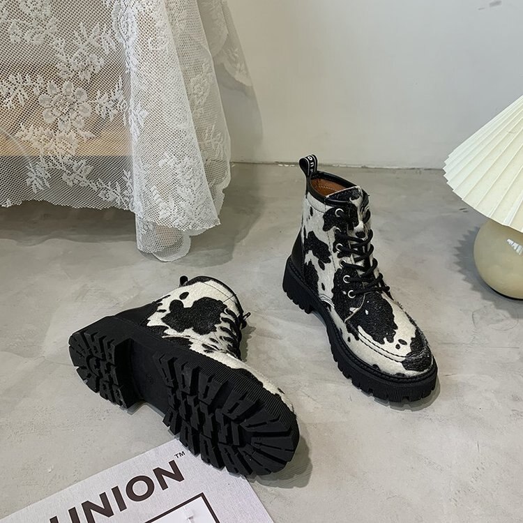 FREE SHIPPINHG Women Motorcycle Boots Cow Pattern JKP4620 FREE SHIPPINHG Women Motorcycle Boots Cow Pattern JKP4620