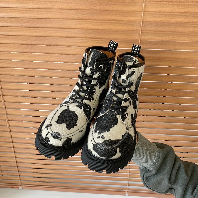 FREE SHIPPINHG Women Motorcycle Boots Cow Pattern JKP4620 FREE SHIPPINHG Women Motorcycle Boots Cow Pattern JKP4620