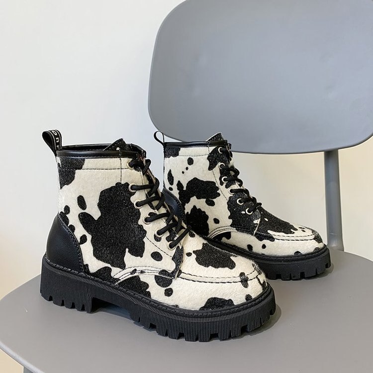 FREE SHIPPINHG Women Motorcycle Boots Cow Pattern JKP4620 FREE SHIPPINHG Women Motorcycle Boots Cow Pattern JKP4620