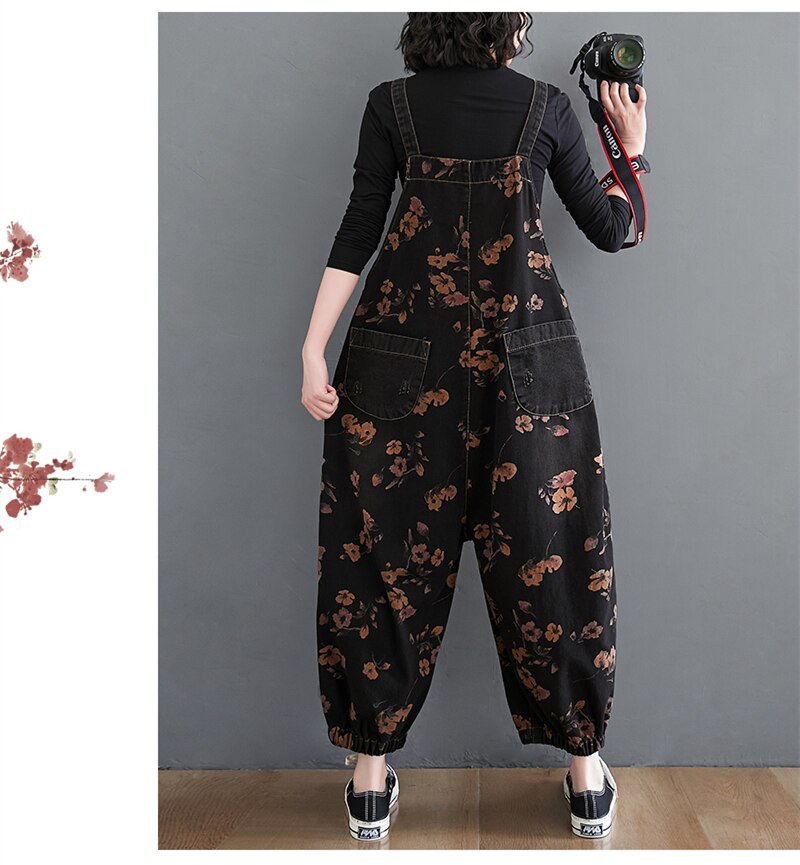 FREE SHIPPING Casual Oversized Jumpsuit Baggy Jeans JKP4634