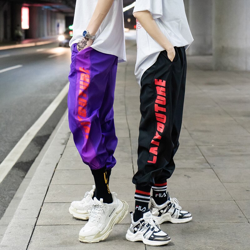 FREE SHIPPING Streetwear Harem Pants Side Anime Print JKP4636 FREE SHIPPING Streetwear Harem Pants Side Anime Print JKP4636