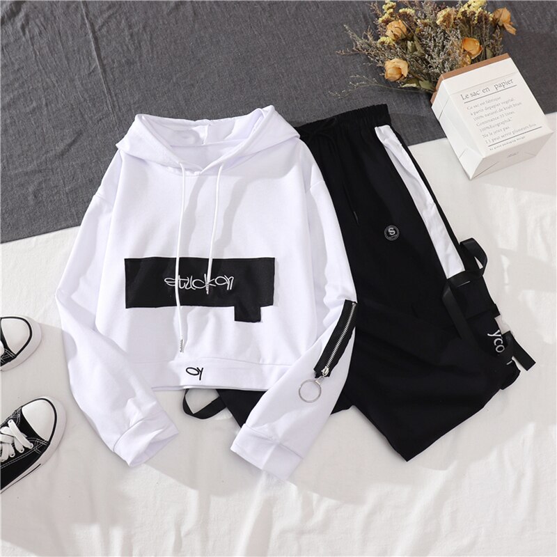 FFREE SHIPPING 2021 Streetwear Cargo Pants Joggers With Long Sleeve Top JKP4645