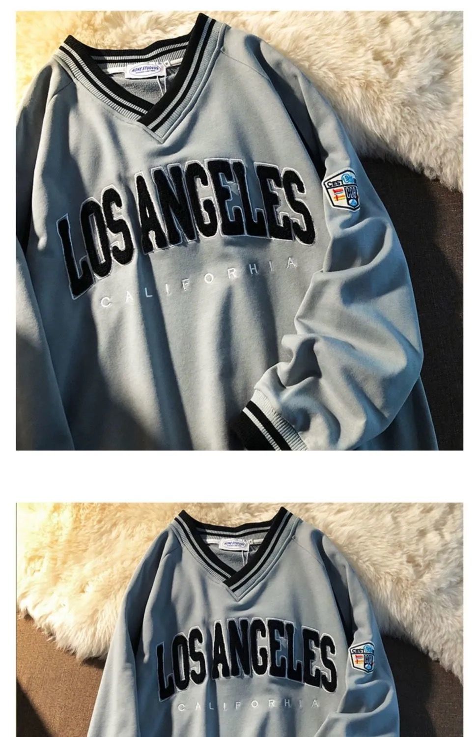 FREE SHIPPING Los Angeles Jacket Retro Embroidered JKP4646
