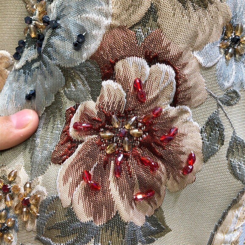 Svoryxiu Designer Custom Made Autumn Winter Outwear Jackets Women's Vintage Gold Line Jacquard Beading luxury Tops Coat Jackets Svoryxiu Designer Custom Made Autumn Winter Outwear Jackets Women's Vintage Gold Line Jacquard Beading luxury Tops Coat Jackets