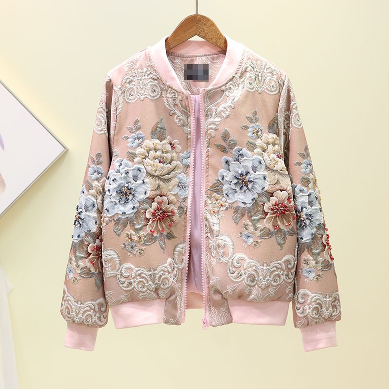 FREE SHIPPING Vintage Outwear Jackets Full Flower Pattern JKP4647 FREE SHIPPING Vintage Outwear Jackets Full Flower Pattern JKP4647