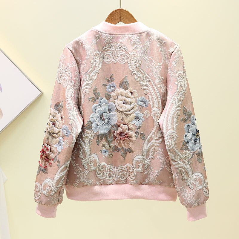 FREE SHIPPING Vintage Outwear Jackets Full Flower Pattern JKP4647 FREE SHIPPING Vintage Outwear Jackets Full Flower Pattern JKP4647