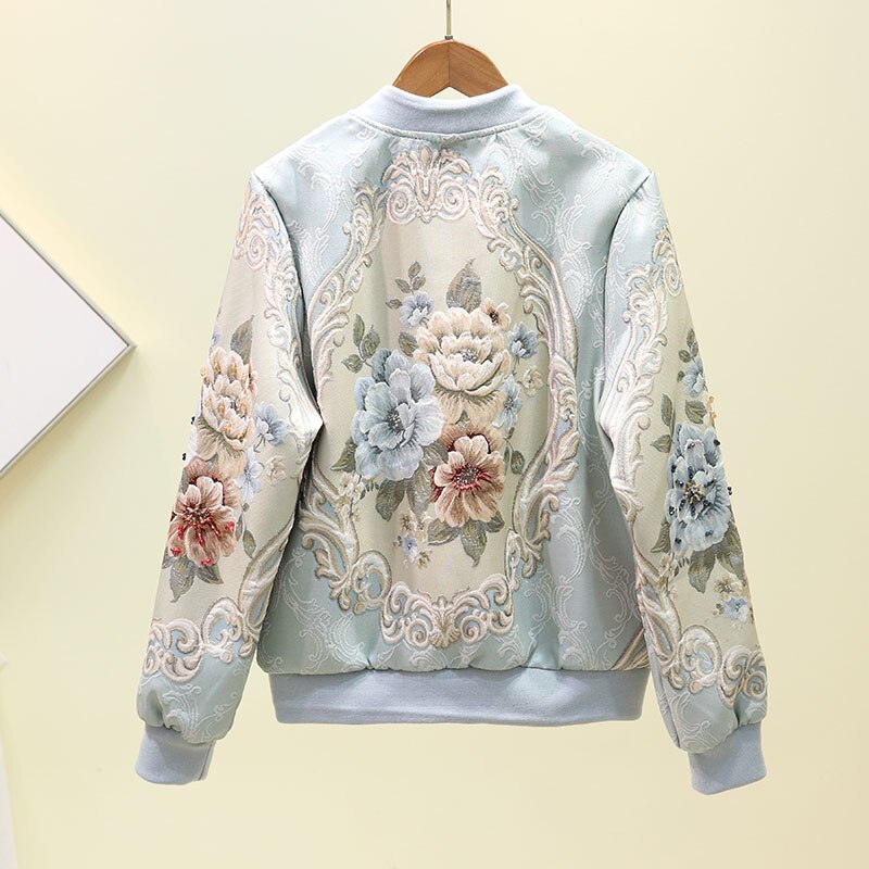 FREE SHIPPING Vintage Outwear Jackets Full Flower Pattern JKP4647 FREE SHIPPING Vintage Outwear Jackets Full Flower Pattern JKP4647
