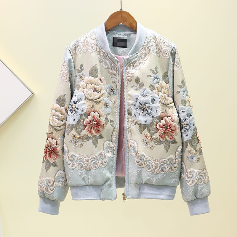 FREE SHIPPING Vintage Outwear Jackets Full Flower Pattern JKP4647 FREE SHIPPING Vintage Outwear Jackets Full Flower Pattern JKP4647