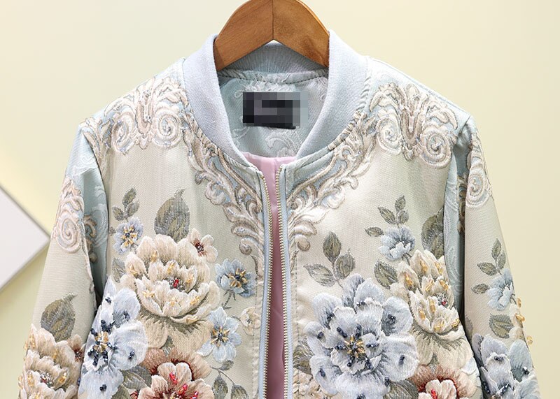 FREE SHIPPING Vintage Outwear Jackets Full Flower Pattern JKP4647 FREE SHIPPING Vintage Outwear Jackets Full Flower Pattern JKP4647