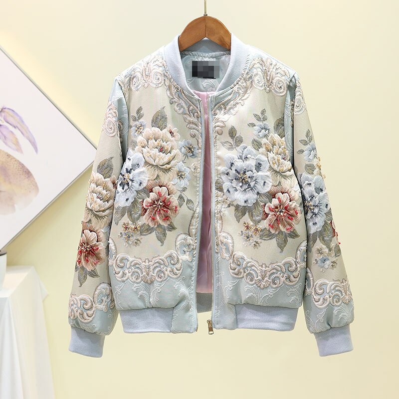 FREE SHIPPING Vintage Outwear Jackets Full Flower Pattern JKP4647 FREE SHIPPING Vintage Outwear Jackets Full Flower Pattern JKP4647