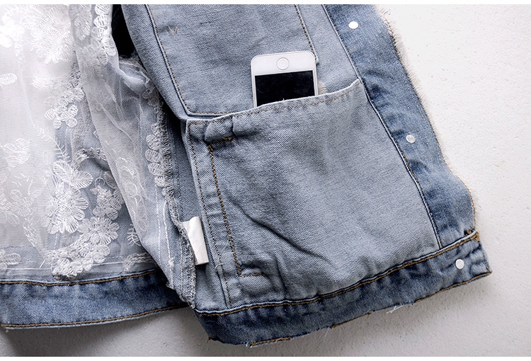 Chaquetas Mujer Summer Streetwear Embroidery Lace Patchwork Sexy Denim Jacket Women Frayed Tassel Loose Jeans Coat Plus Size 3XL Chaquetas Mujer Summer Streetwear Embroidery Lace Patchwork Sexy Denim Jacket Women Frayed Tassel Loose Jeans Coat Plus Size 3XL