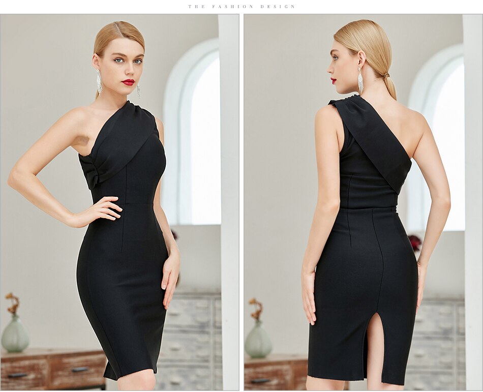 Adyce 2021 New Summer Black One Shoulder Bandage Dress Women Sexy Sleeveless Bodycon Club Celebrity Evening Party Dress Vestidos Adyce 2021 New Summer Black One Shoulder Bandage Dress Women Sexy Sleeveless Bodycon Club Celebrity Evening Party Dress Vestidos