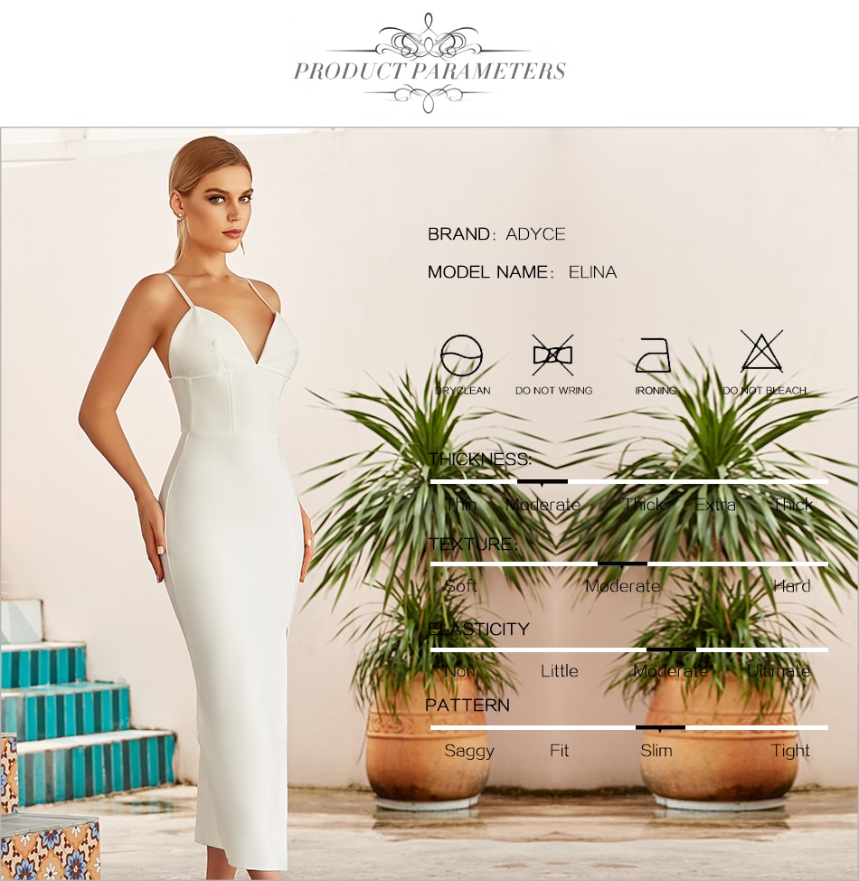 Adyce New Summer Women White Bodycon Bandage Dress Sexy V Neck Spaghetti Strap Club Celebrity Evening Runway Party Long Dresses Adyce New Summer Women White Bodycon Bandage Dress Sexy V Neck Spaghetti Strap Club Celebrity Evening Runway Party Long Dresses