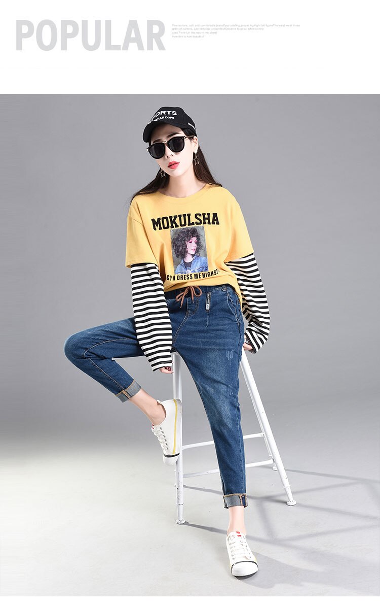 new special design elastic boyfriend for women jeans woman plus size loose jeans high waist stretch denim haren pants femme new special design elastic boyfriend for women jeans woman plus size loose jeans high waist stretch denim haren pants femme
