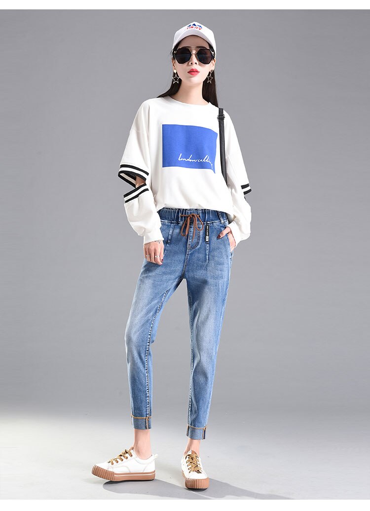 new special design elastic boyfriend for women jeans woman plus size loose jeans high waist stretch denim haren pants femme new special design elastic boyfriend for women jeans woman plus size loose jeans high waist stretch denim haren pants femme