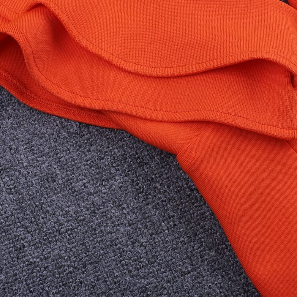 Bandage Dress Women's Summer Party Dress Orange Black Red White Ruffles Ladies Sexy Bodycon Dress Evening Club Birthday Outfits