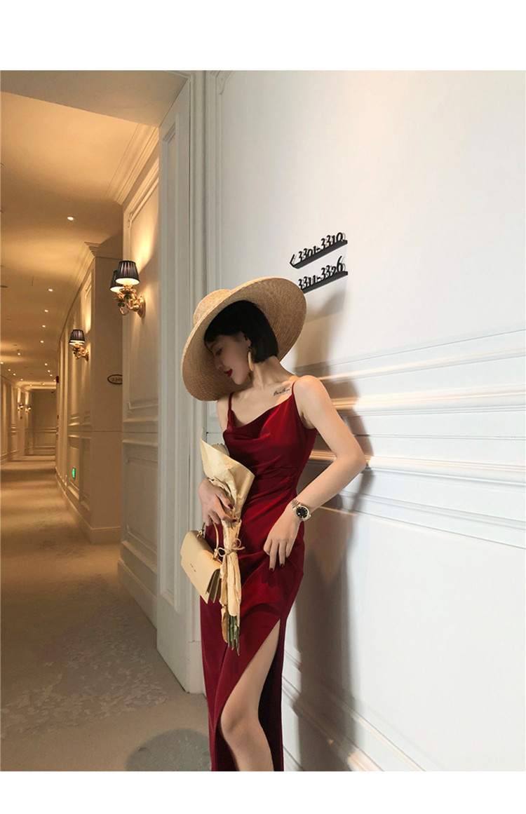 Syiwidii Satin Dress Woman Sleeveless Spaghetti Strap Evening Red Black Summer 2021 Party Wedding Vintage Pure Long Silk Dresses Syiwidii Satin Dress Woman Sleeveless Spaghetti Strap Evening Red Black Summer 2021 Party Wedding Vintage Pure Long Silk Dresses