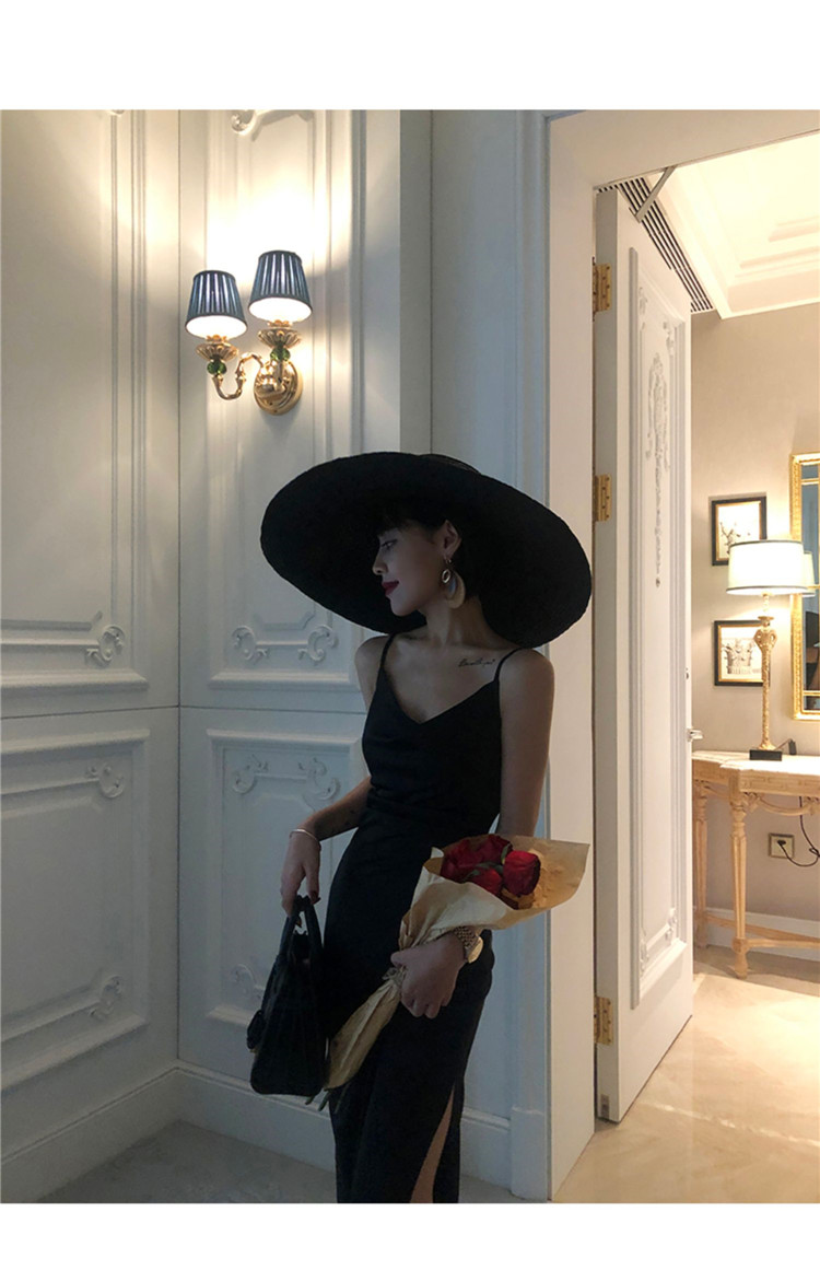 Syiwidii Satin Dress Woman Sleeveless Spaghetti Strap Evening Red Black Summer 2021 Party Wedding Vintage Pure Long Silk Dresses Syiwidii Satin Dress Woman Sleeveless Spaghetti Strap Evening Red Black Summer 2021 Party Wedding Vintage Pure Long Silk Dresses