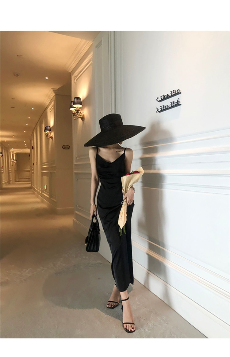 Syiwidii Satin Dress Woman Sleeveless Spaghetti Strap Evening Red Black Summer 2021 Party Wedding Vintage Pure Long Silk Dresses Syiwidii Satin Dress Woman Sleeveless Spaghetti Strap Evening Red Black Summer 2021 Party Wedding Vintage Pure Long Silk Dresses