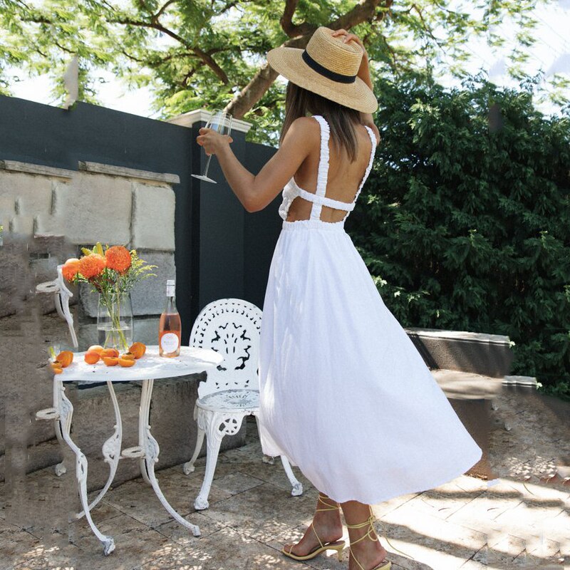 Ardm Sexy Spaghetti Strap Summer Dress 2021 New Slip Black Backless Maxi Dress Vintage Elegant Woman Party Dress Princess Dress Ardm Sexy Spaghetti Strap Summer Dress 2021 New Slip Black Backless Maxi Dress Vintage Elegant Woman Party Dress Princess Dress