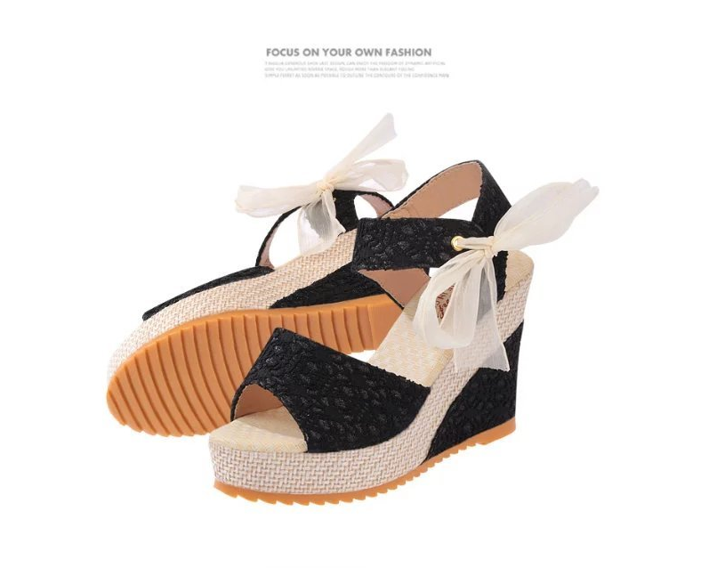 INS Hot Lace Leisure Women Wedges Heeled Women Shoes 2021 Summer Sandals Party Platform High Heels Shoes Woman INS Hot Lace Leisure Women Wedges Heeled Women Shoes 2021 Summer Sandals Party Platform High Heels Shoes Woman