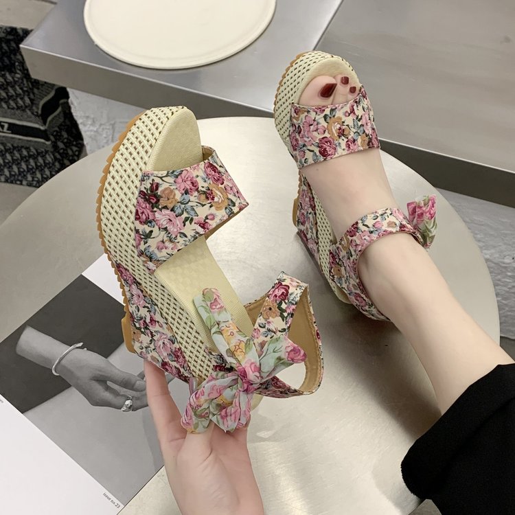 INS Hot Lace Leisure Women Wedges Heeled Women Shoes 2021 Summer Sandals Party Platform High Heels Shoes Woman INS Hot Lace Leisure Women Wedges Heeled Women Shoes 2021 Summer Sandals Party Platform High Heels Shoes Woman