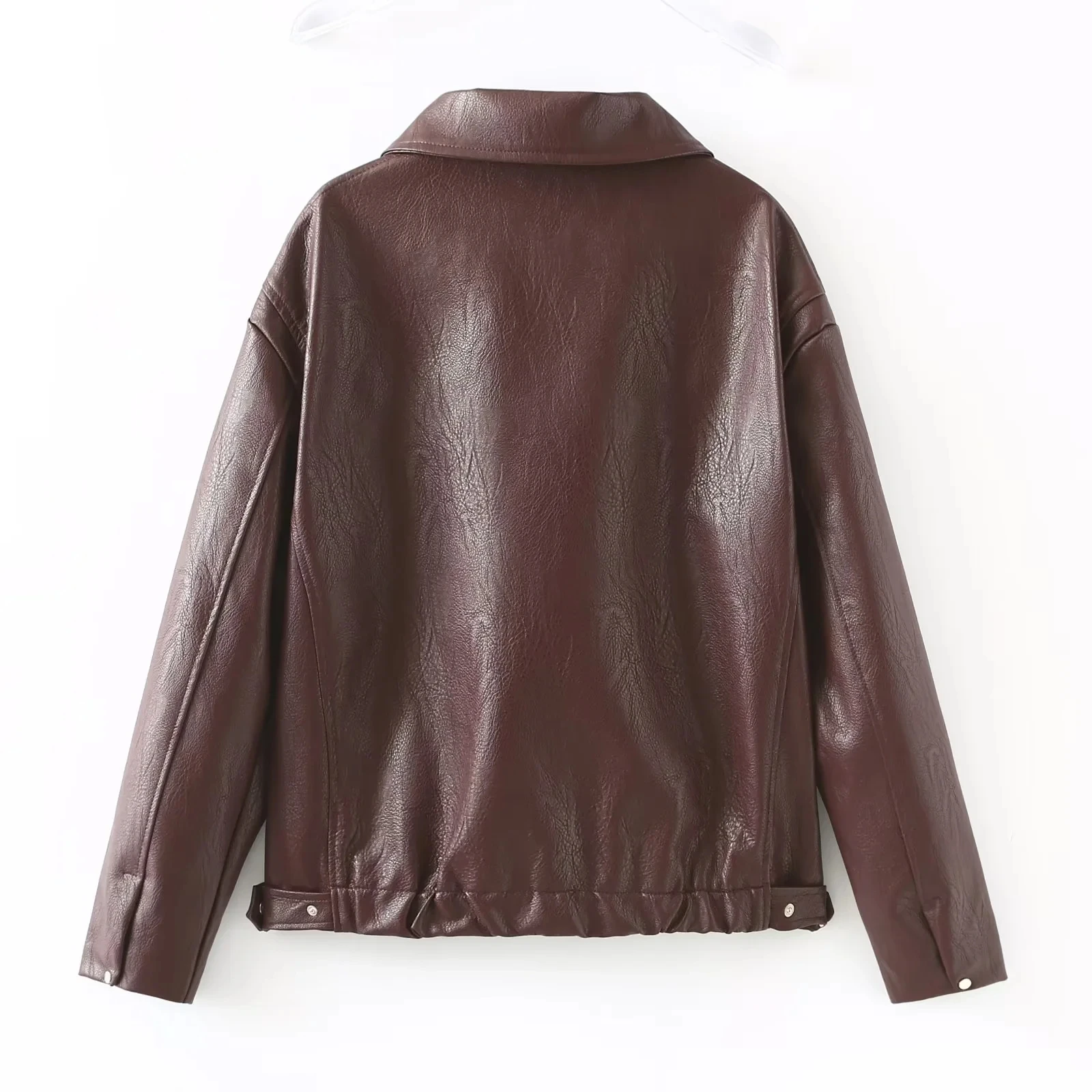 Leaher Jackets Women's Jaqueta Feminina Streetwear ins Outwear Casaco Feminino Vermelho Couro Coat Black Giacca Pelle Donna insz