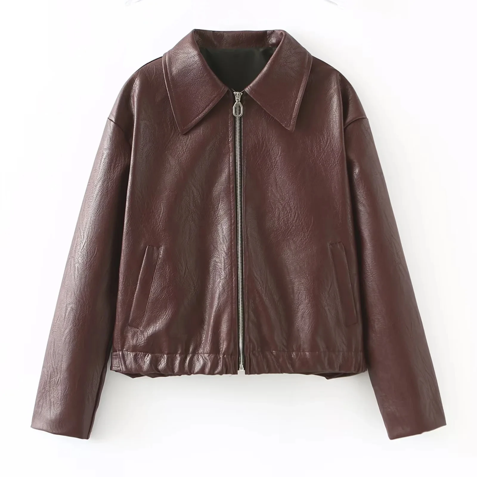 Leaher Jackets Women's Jaqueta Feminina Streetwear ins Outwear Casaco Feminino Vermelho Couro Coat Black Giacca Pelle Donna insz